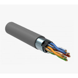 Кабель витая пара Bion BCL-F5480-181 F/UTP, кат.5e, 4x2x0,48 мм AWG 24, медь, одножильный, PVC, для внутренней  прокладки, 305м, серый