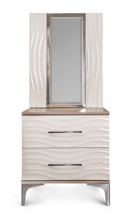 Gravita (Эра) Зеркало для тумбы прикроватной (белый глянец)