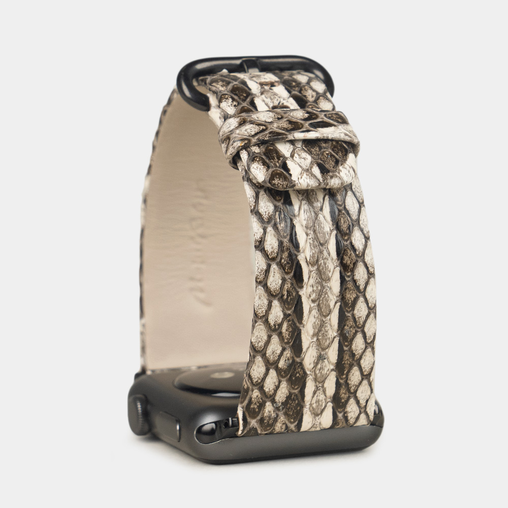 Ремешок для Apple Watch 44/45/46 mm из кожи питона, цвета Natur