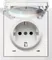 Donel R98 белый накладка для розетки Schuko с заземлением, с крышкой, 16A 250 В~, серия DA