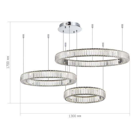 SL1622.113.03 Люстра подвесная ST-Luce Хром/Прозрачный LED 1*122W 4000K TIVOLI
