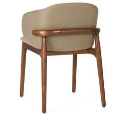 Стул Lando, орех с коричневой обивкой