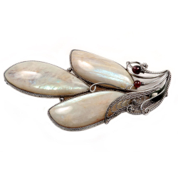 Брошь с беломоритом в скани асс.