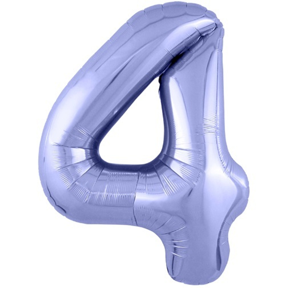 Фольгированная цифра, цвет Пастельный Фиолетовый 102 см