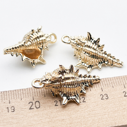 Подвеска Ракушка, цвет золото, размер 30*17 мм, цена за 1 шт