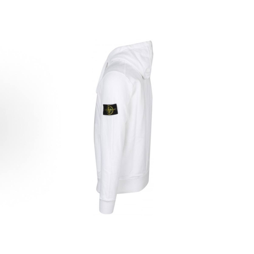 Stone Island White Fleece Hoodie