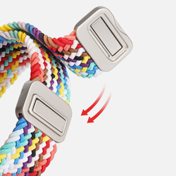Эластичный ремешок разноцветный (Rainbow) от Dux Ducis для смарт часов Apple Watch размером 42, 44, 45, 46, 49MM, серия Strap (Mixture Pro Series)
