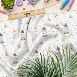 Ткань барби акварельная мельница