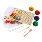 Развивающая игрушка деревянная Шарики сортировка, коробка C-41668