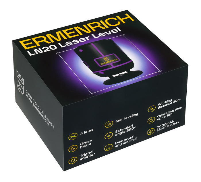 Лазерный уровень Ermenrich LN20, фиолетовый