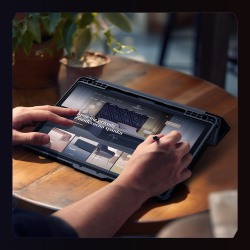 Чехол книжка от Nillkin для планшета Samsung Galaxy Tab S9+ и S10+, серия Bumper Pro Case-Multi Angle Folding Style, многофункциональный складной