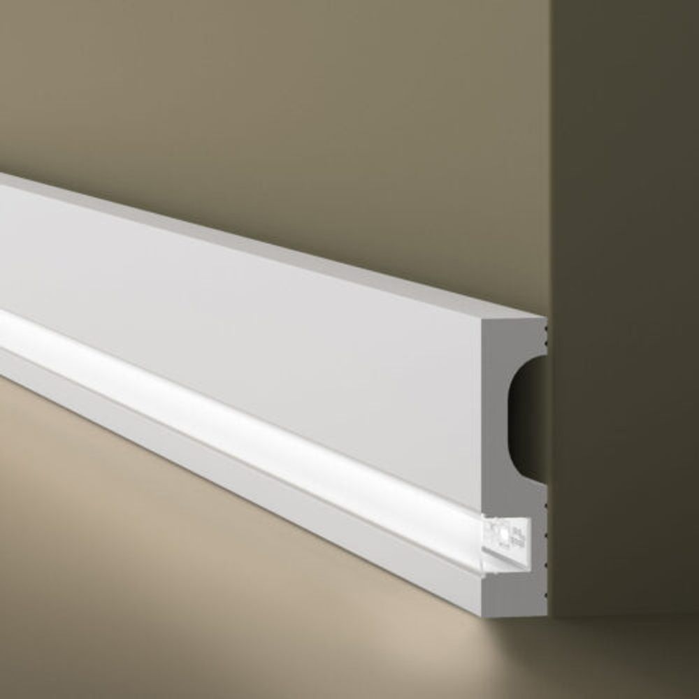 Плинтус для скрытого освещения Wallstyl, 2000x20x80 мм