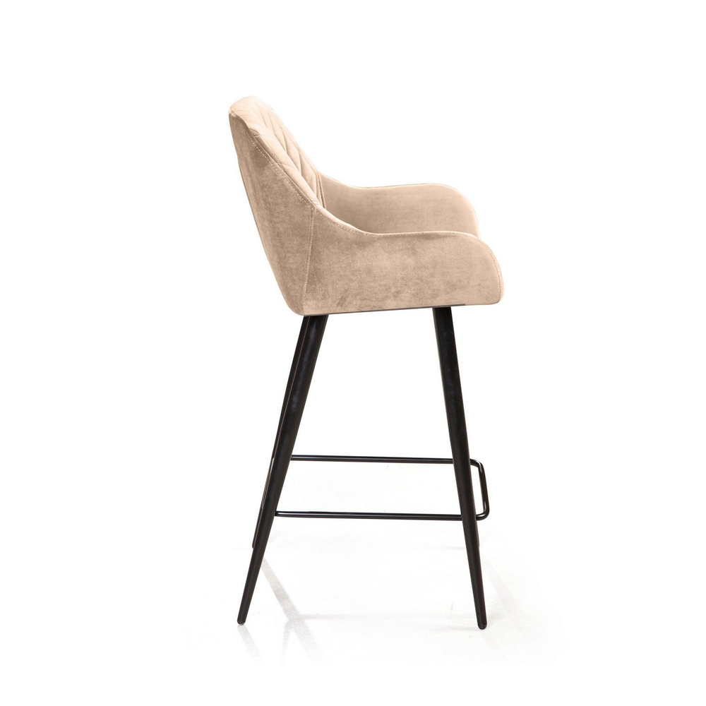 Стул полубарный Robert, бархат бежевый 5