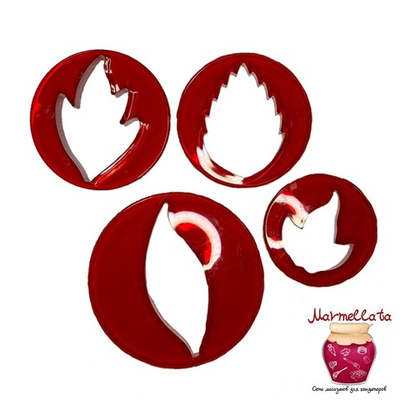 Вырубка пластиковая ЛИСТЬЯ NO 907 4 шт