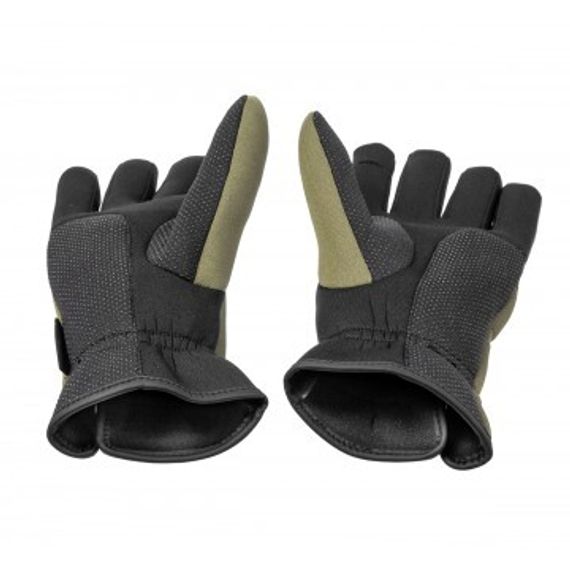 Перчатки Helios рыбацкие неопрен. Хаки р. M