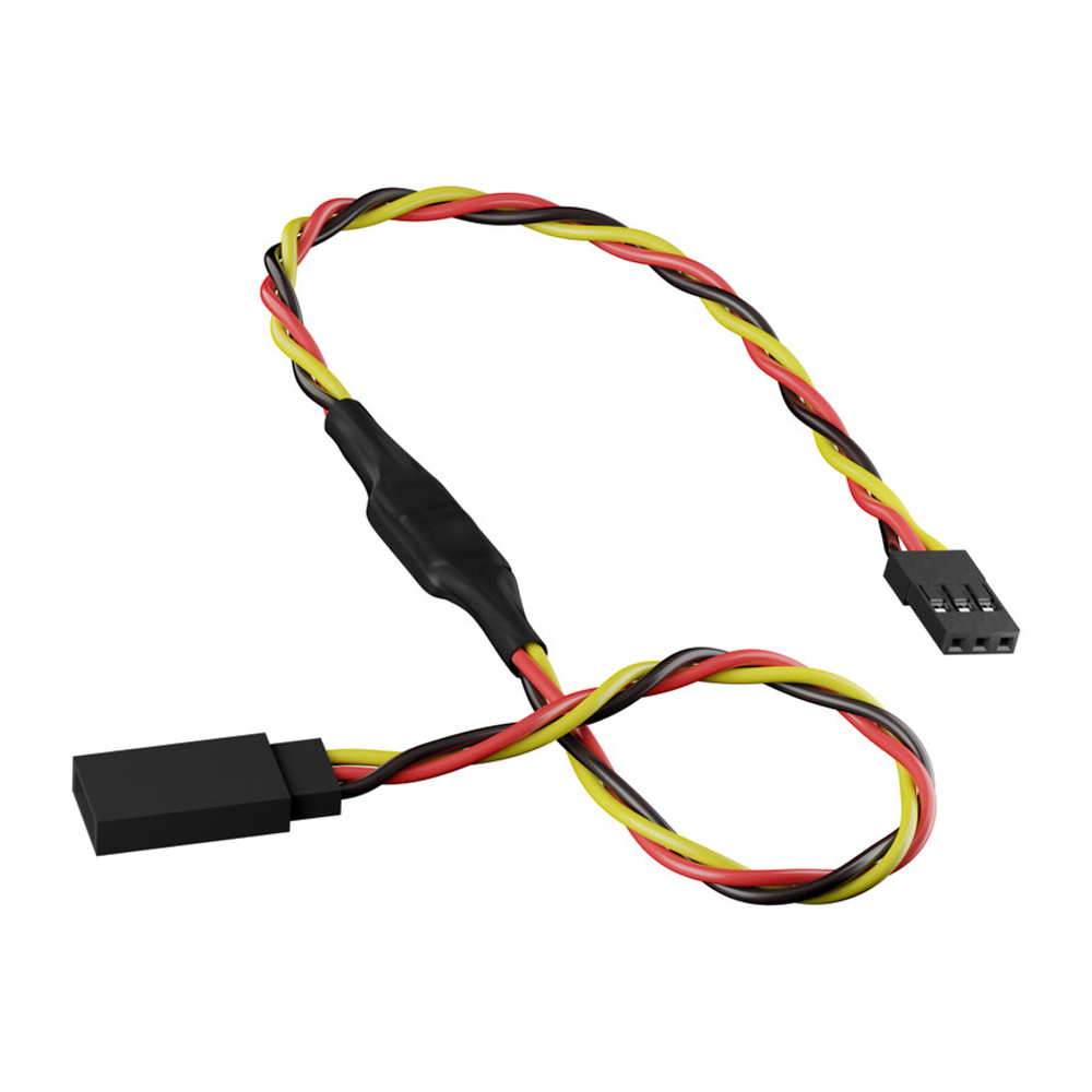 Signal-Boosting Servo Extension (3-Pos TJC8, MH-FC to FH-MC, 300mm Length)