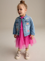 Куртка джинсовая с вышивкой для девочки Next E25-108, Синий