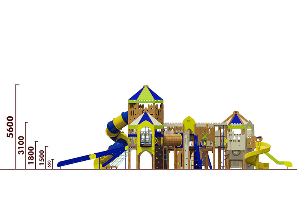 Игровой комплекс для детей 6-12 лет для уличной площадки