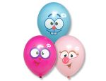Шар (14"/36 см) Смешарики, 4 цв. 25 шт.