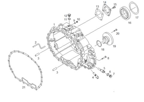 Картер КПП на МАН ТГА 81321010323 б.у.