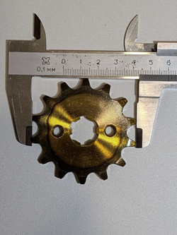 Звезда ведущая передняя для мотоцикла, питбайка, мопеда (420-14) вал 17мм