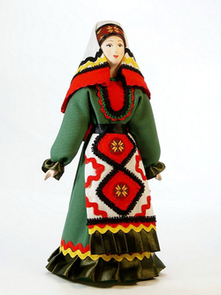 Кукла фарфоровая Удмуртка, Вятская губерния