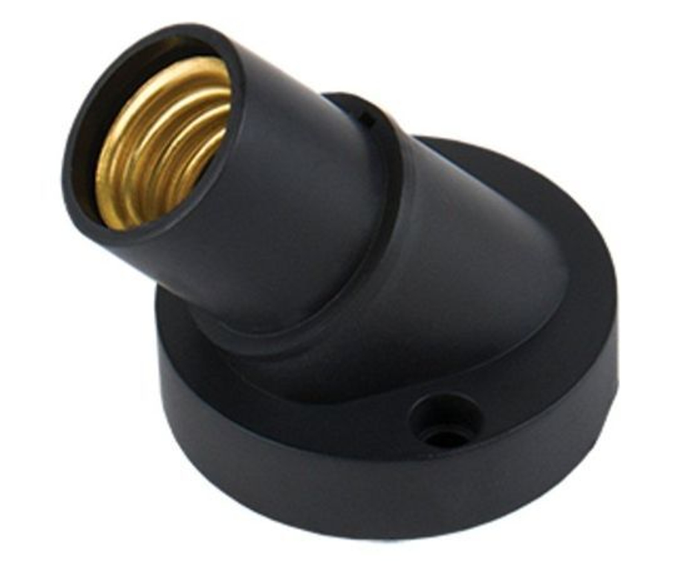 Ecola base Патрон накладной наклонный E14 Черный AB4SNBEAY