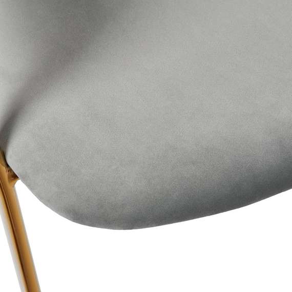 Стул Turin серый велюр с золотыми ножками