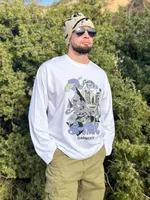 Лонгслив Klumba The Spirit of Nature белый с сиренево-серым рисунком