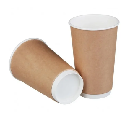 Стакан бумажный 2сл 400 (518) мл d=90мм крафт
