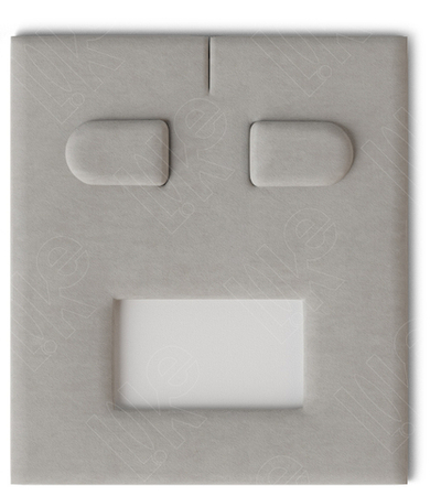 Вкладыш 03/наклонный/для серег/2 язычка/окошко для бирки/прорезь для нитки