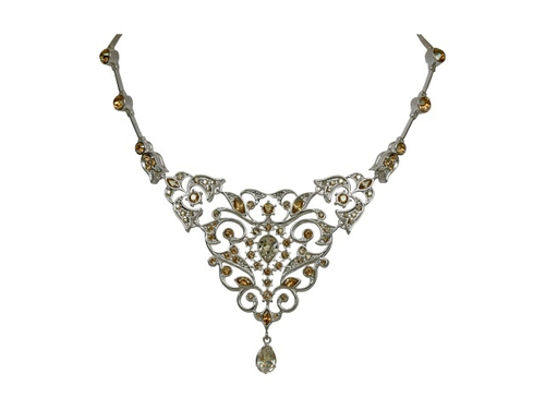 "Эл.Тейлор" ожерелье в родиевом покрытии из коллекции "Голливуд" от Jenavi с замком пряжка