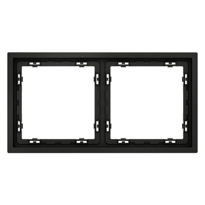 Рамка пластиковая VOLTUM S70 на 2 поста, (черный матовый)