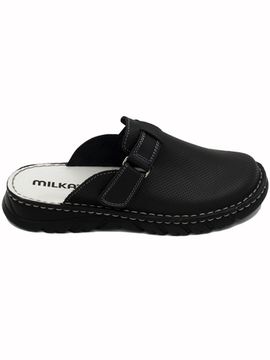 03 | "Duki" | Черные женские медицинские сабо натуральная кожа