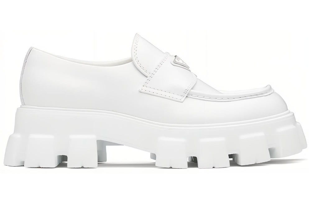 PRADA Monolith Women"s Casual Shoes Men"s White