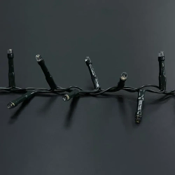 Светодиодная нить Snake Light 2000 холодных ламп, 40 м., 24В, 8 режимов, зеленый провод, для елки 260-300 см., Christmas DeLuxe (85746)