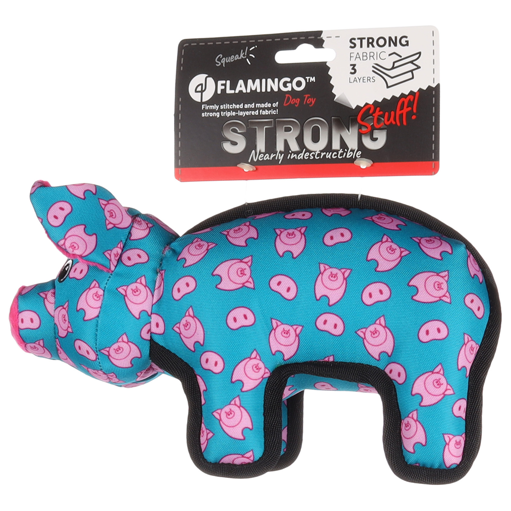 Игрушка повышенной прочности "Поросенок" STRONG STUFF Flamingo