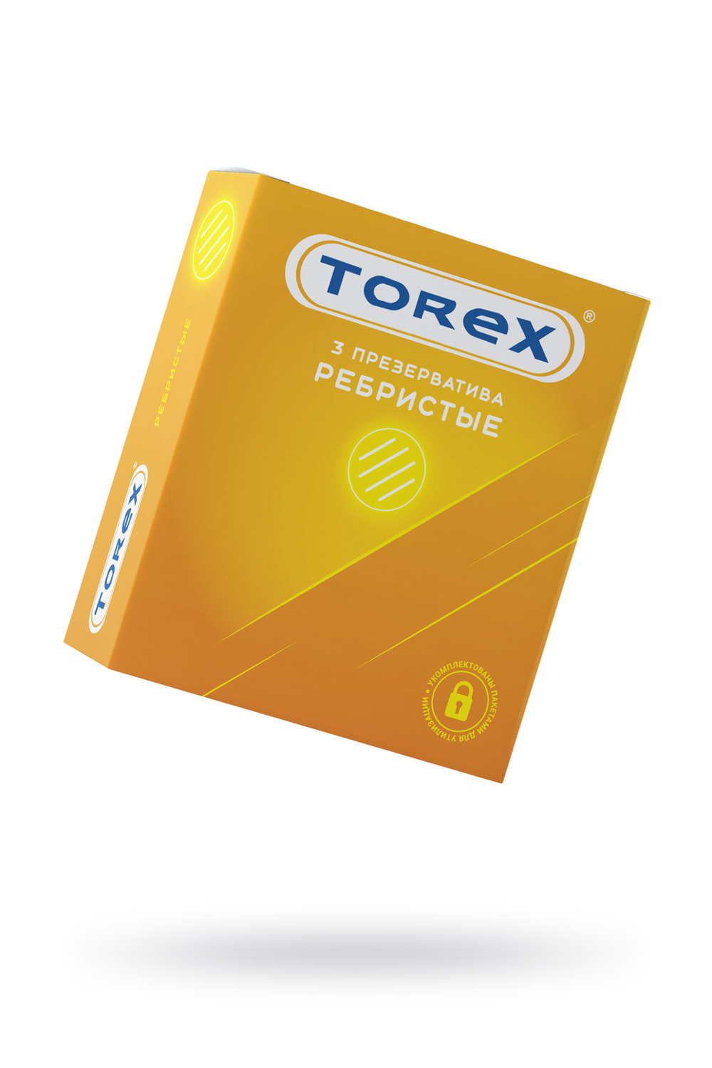 Презервативы ребристые TOREX латекс, №3, 18,5 см