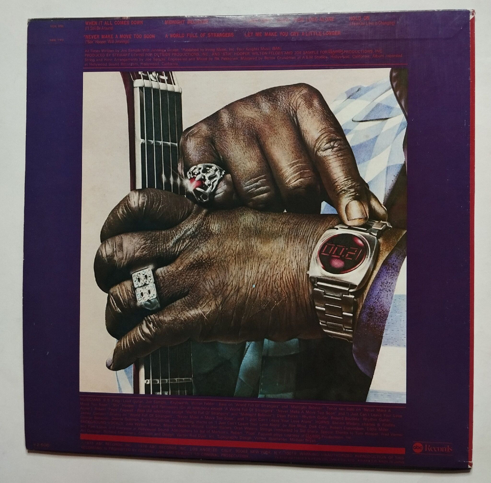 Винтажная виниловая пластинка LP B.B. King Midnight Believer (Japan 1978) (No Obi)