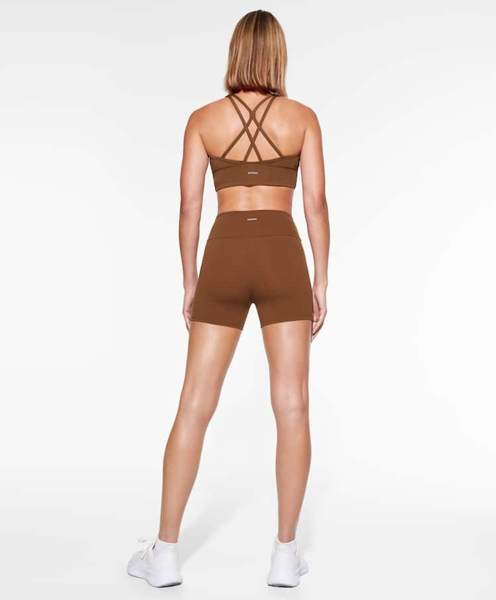 OYSHO Велосипедки Hot Pants Comfortlux с высокой посадкой длиной 10 см, коричневый