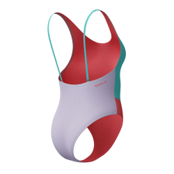 Купальник SPEEDO Colourblock 2.0 Muscleback, 8-00480317934, р.2XL, лилово-бирюзово-коралловый