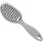 Расческа массажная «Dewal style», цвет платиновый, 23*6,5см●