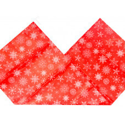 Бумага упаковочная тишью «Merry Christmas красная с белыми снежинками», 50 х 66 см, 5 листов