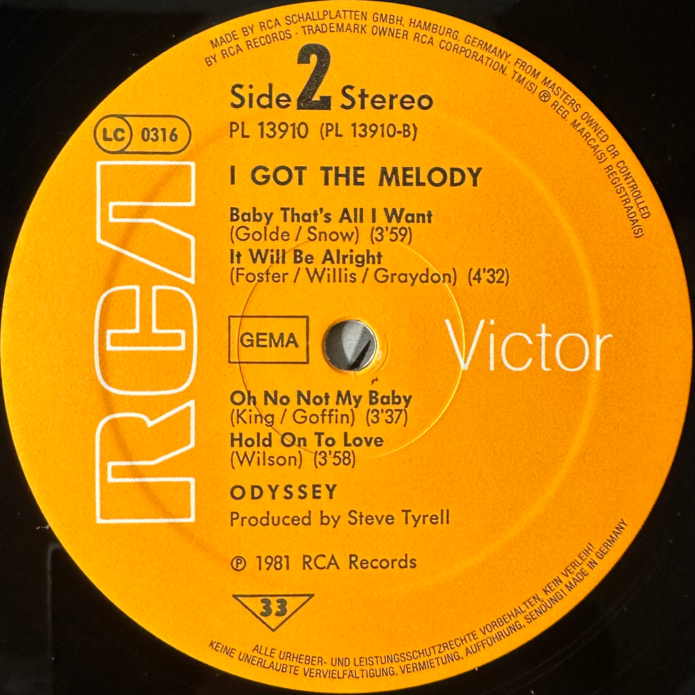 Odyssey- I Got The Melody (Германия 1981г.)