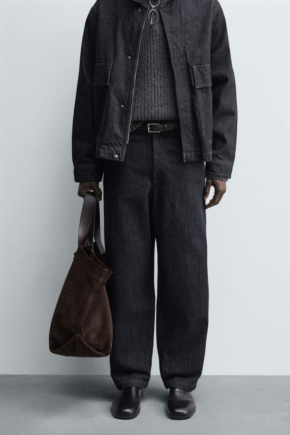 ZARA ДЖИНСЫ ЧИНОС RELAXED FIT, ИНДИГО