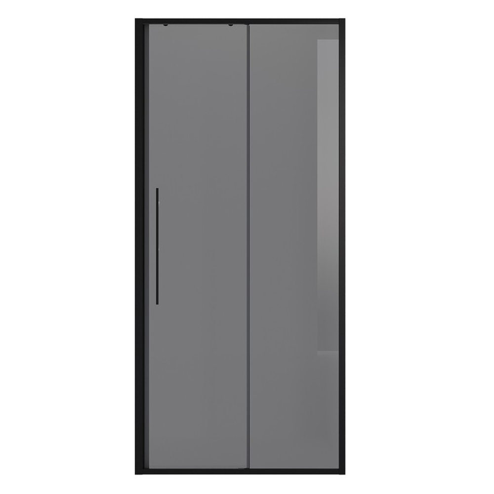 Дверь в нишу Niagara Nova NG-85-11TB (110х195) черный матовый,стекло тонированное,дверь раздвижная,1 место