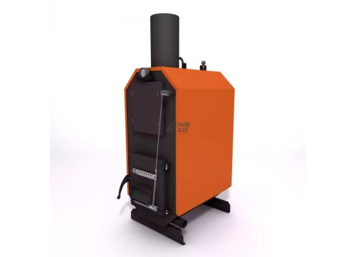 Твердотопливный котел КОД-35 с вертикальной дымовой трубой (Flames) 40 кВт