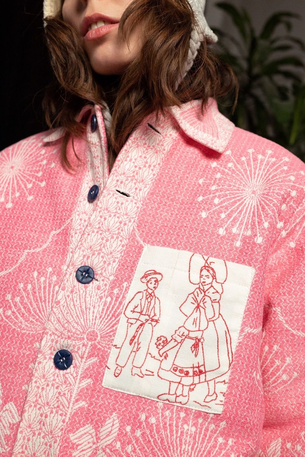 Куртка Soeurs с Кокеткой / Yoke розовая