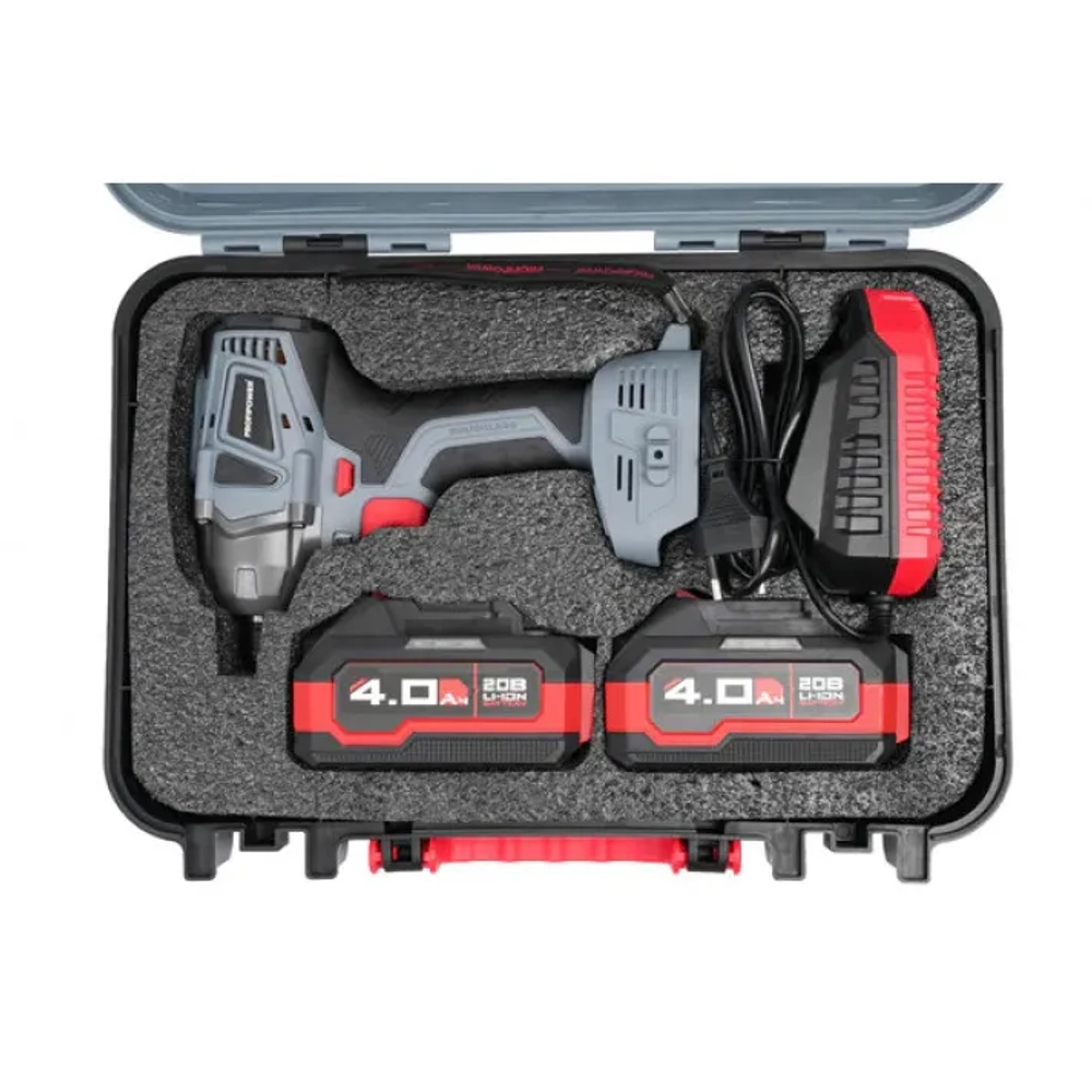 Аккумуляторный беcщеточный винтоверт PROFIPOWER MKDTD- 20V (20В,Li-ion-2шт, 4.0Ач, 220Нм,З/У, в кейсе) (E0082M1)