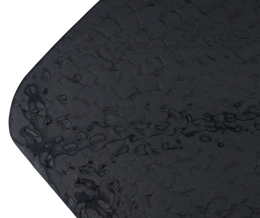 Стол М-City DISAUR Лауритц (Laurits) 200 Черный (Grey), стекло Bubble, Прозрачный каркас